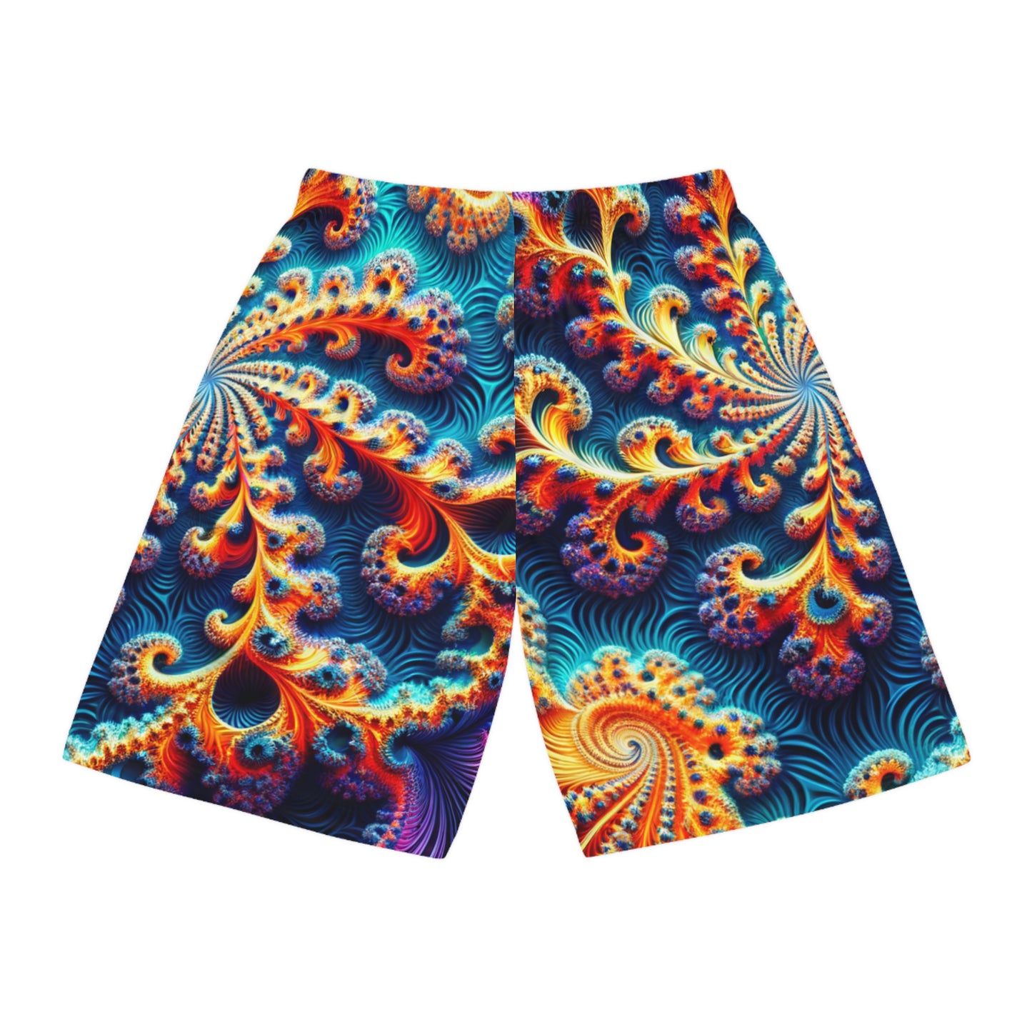 Iridescent Nautilus Swirls Everywhere Shorts