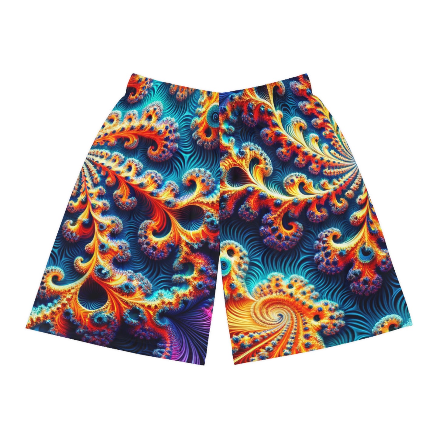 Iridescent Nautilus Swirls Everywhere Shorts