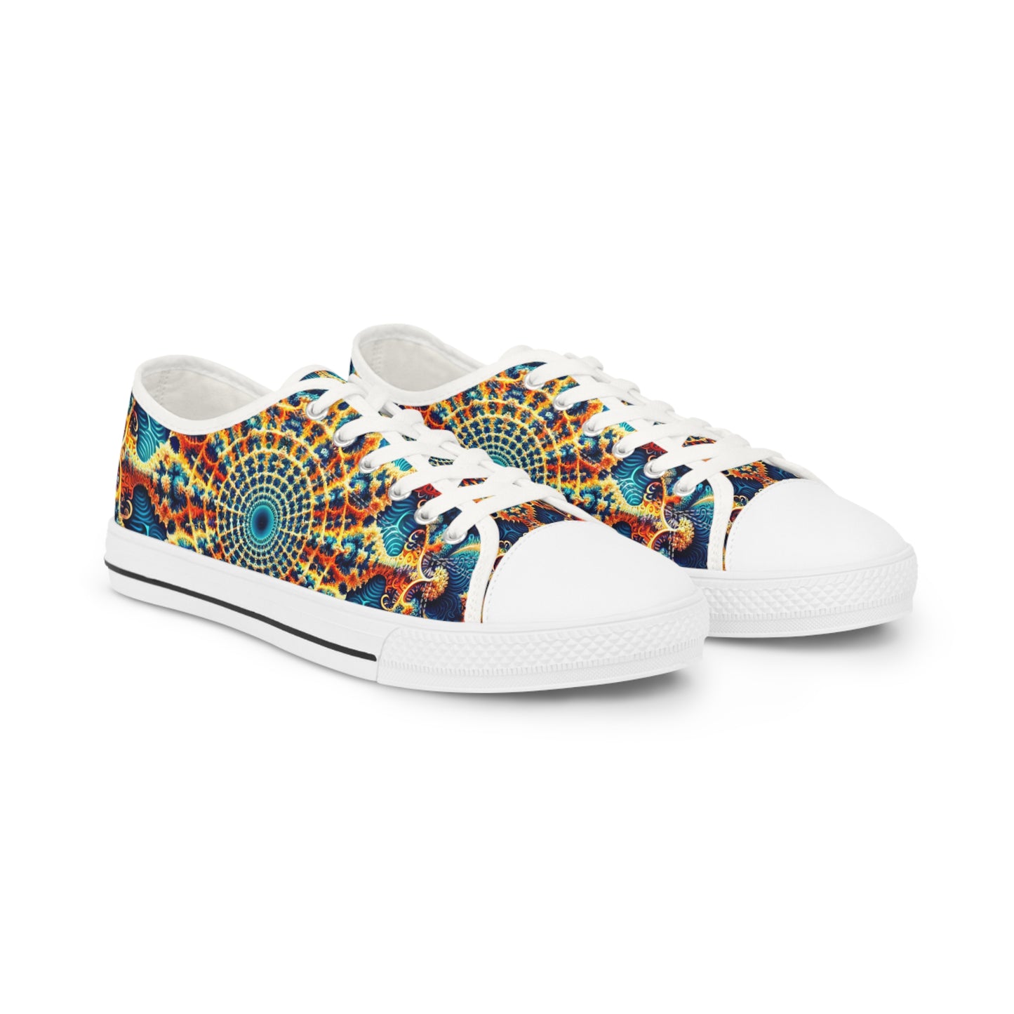 Azurite Mandala Bloom Low Top Sneakers - Men's