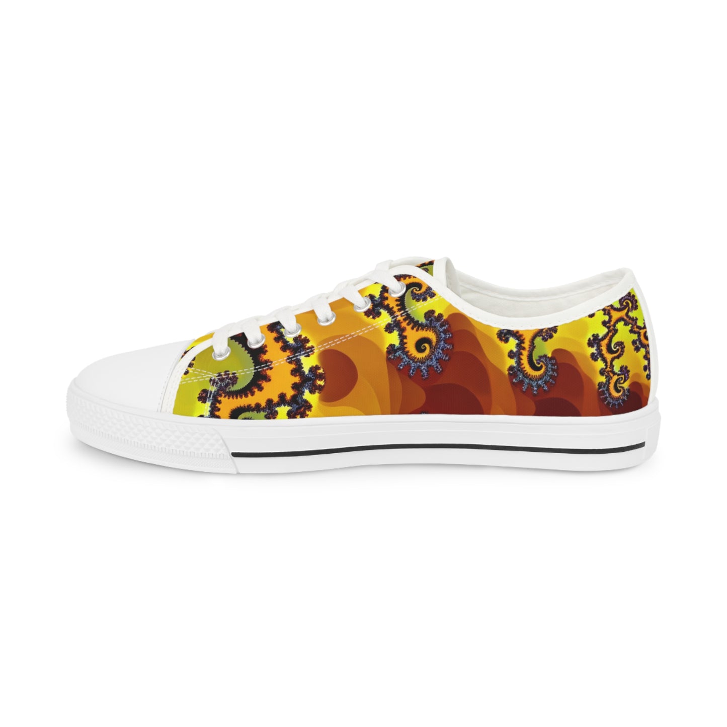 Sunny Spiral Fractal Fusion Low Top Sneakers - Men's