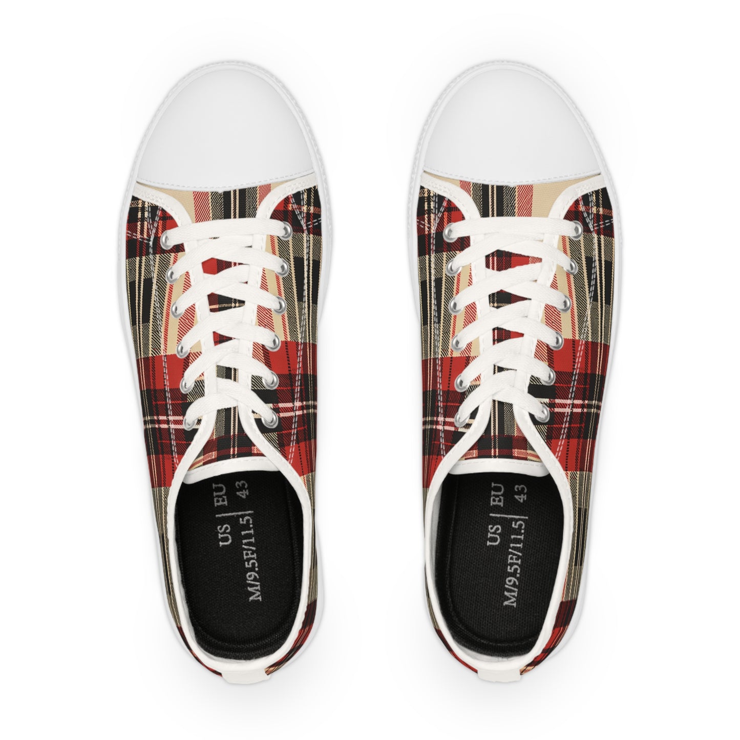 Autumn Elegance Tartan Low Top Sneakers - Men's