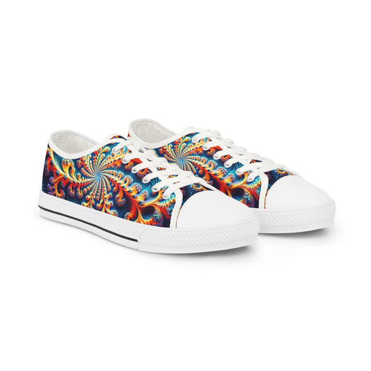 Iridescent Nautilus Swirls Low Top Sneakers - Men's