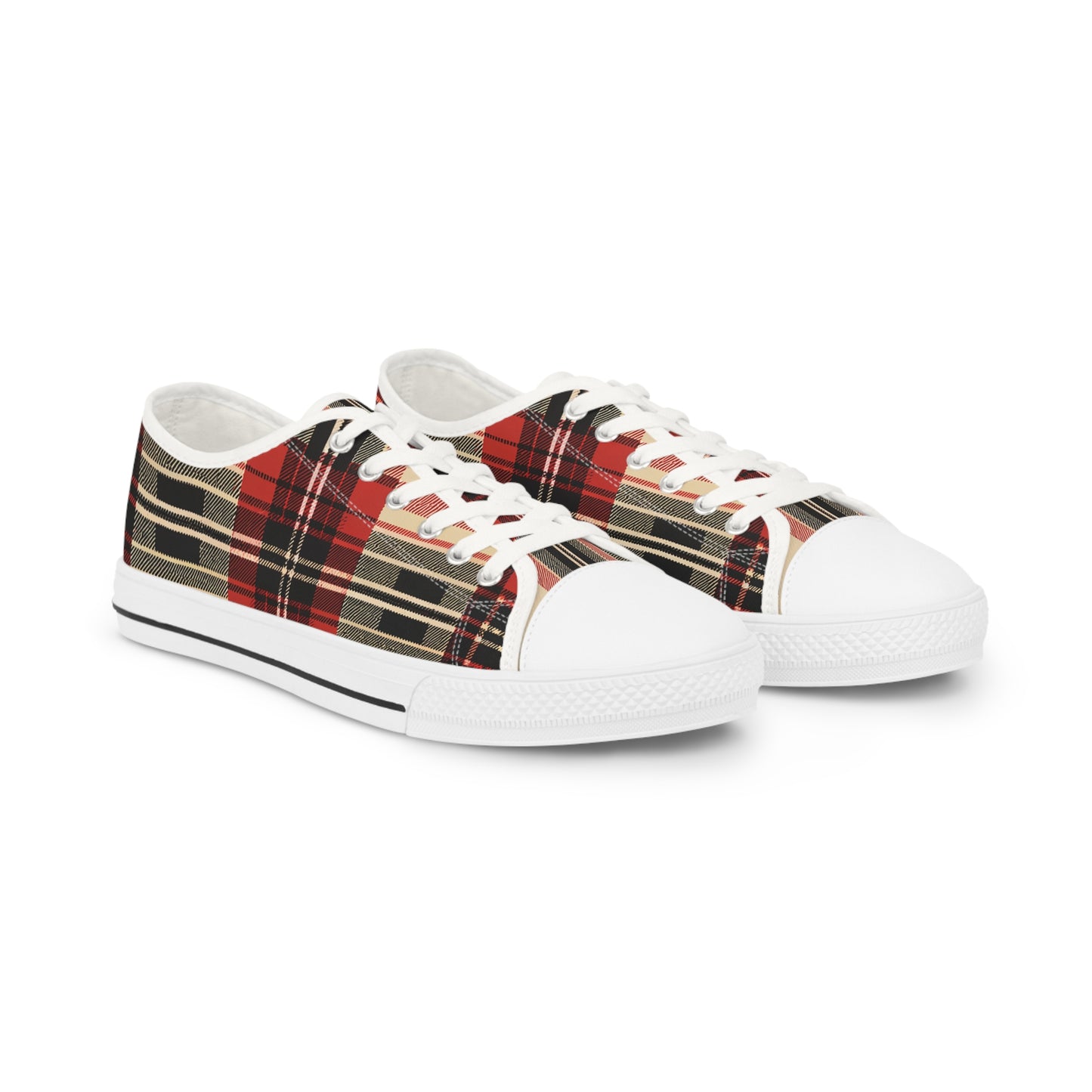 Autumn Elegance Tartan Low Top Sneakers - Men's