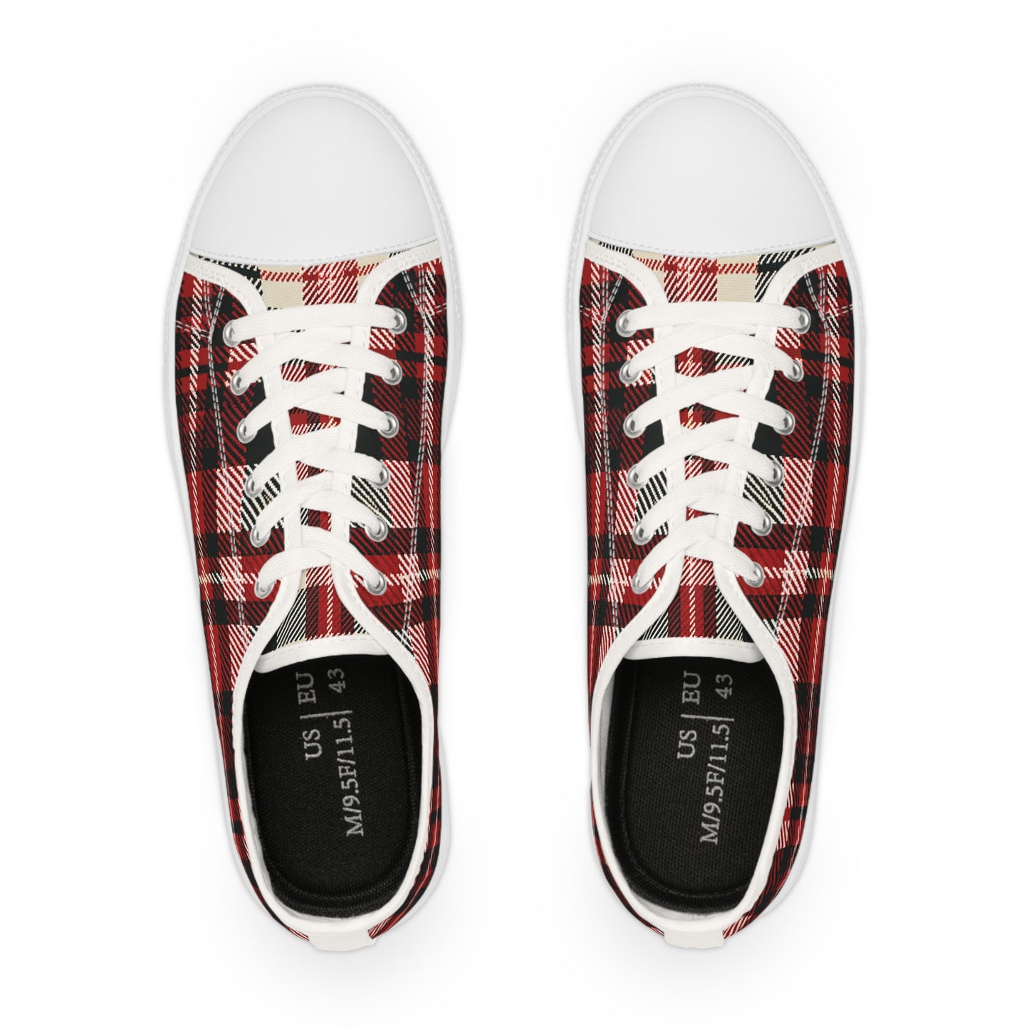 Classic Highland Tartan Low Top Sneakers - Men's