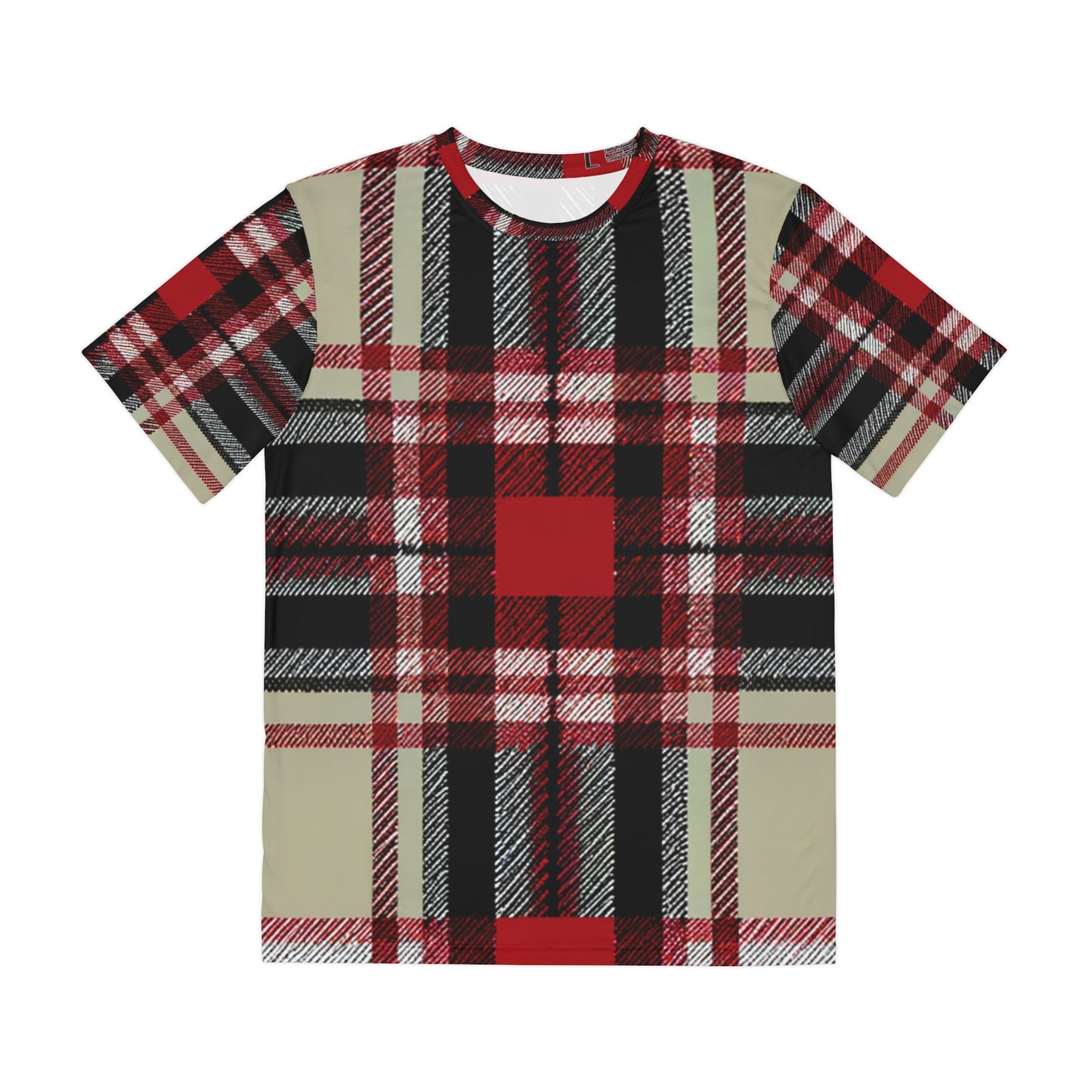 Autumn Elegance Tartan Plaid Crewneck Pullover All-Over Print Short-Sleeved Shirt