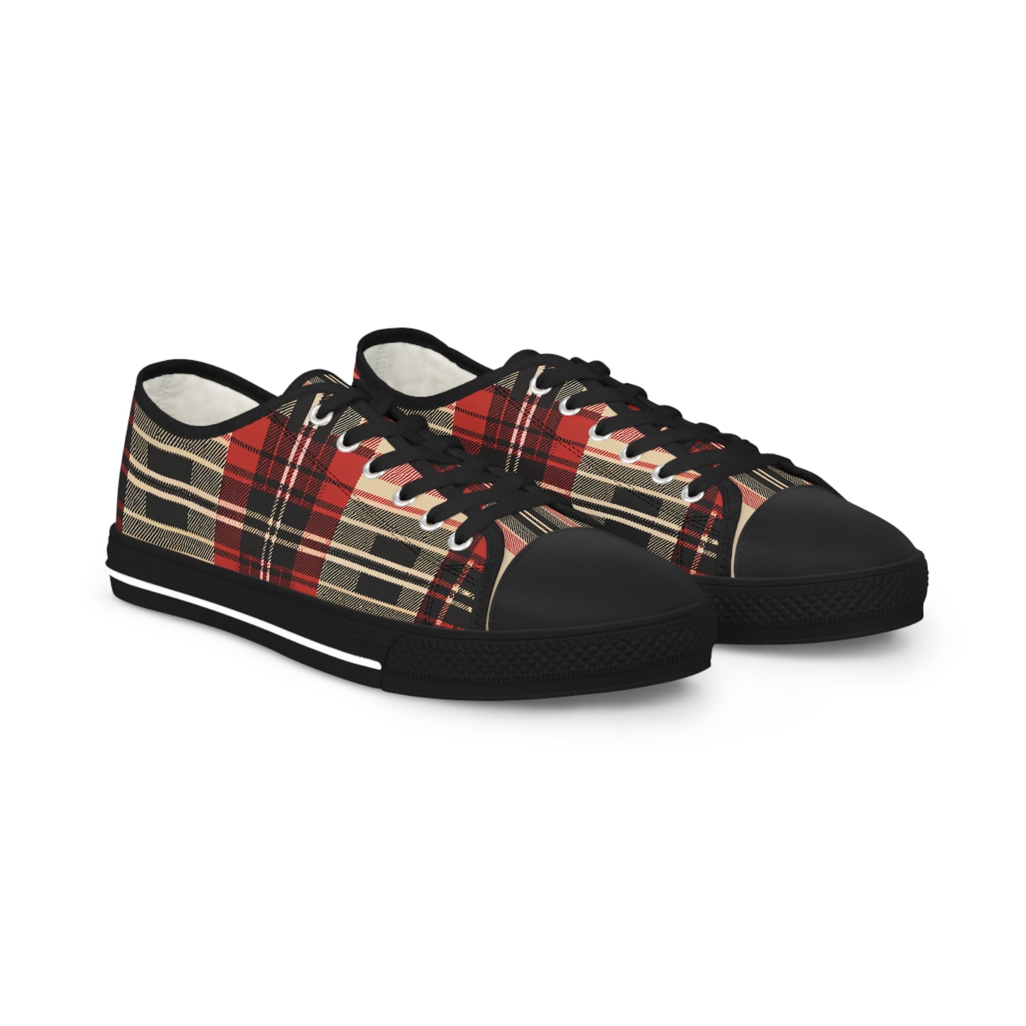 Autumn Elegance Tartan Low Top Sneakers - Men's