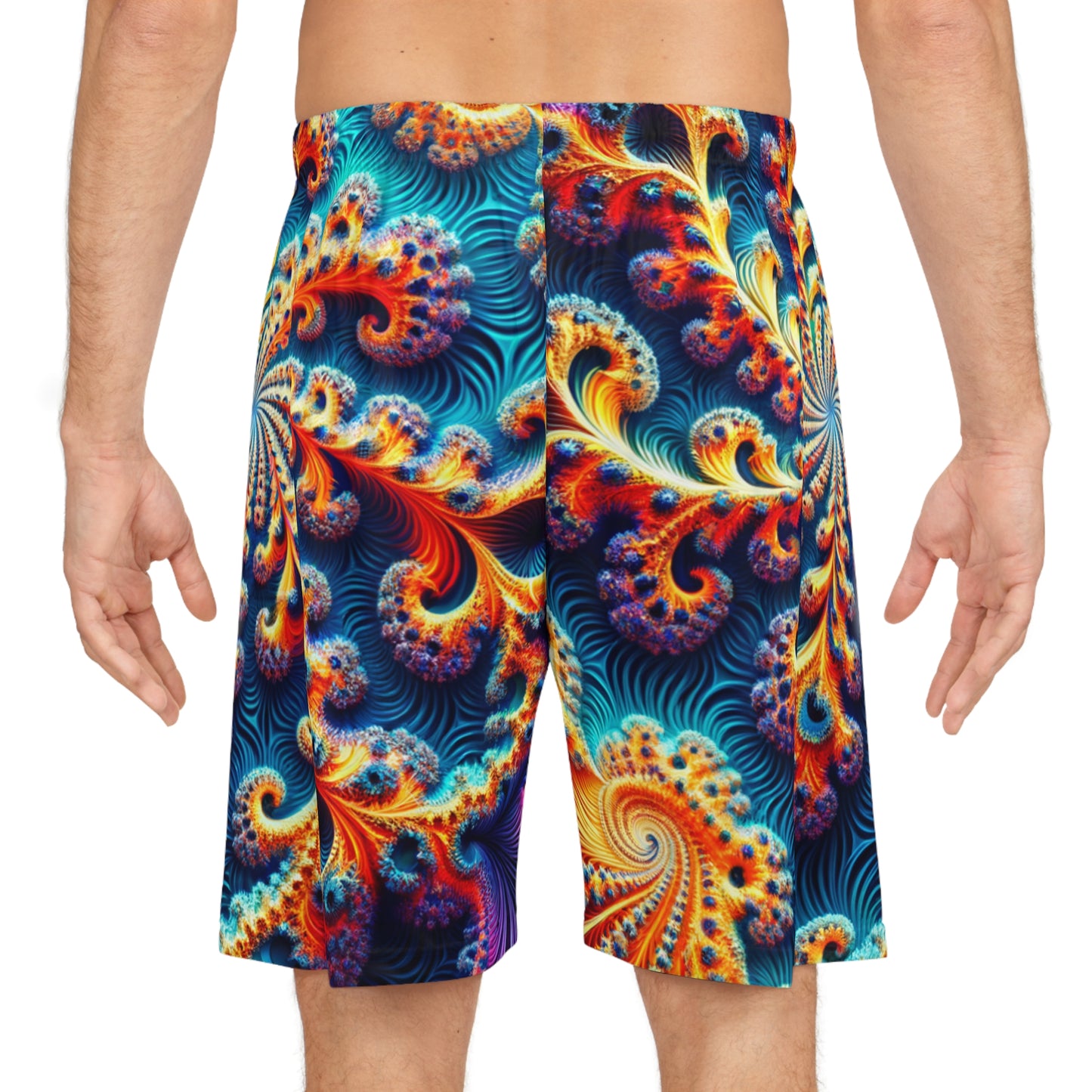 Iridescent Nautilus Swirls Everywhere Shorts