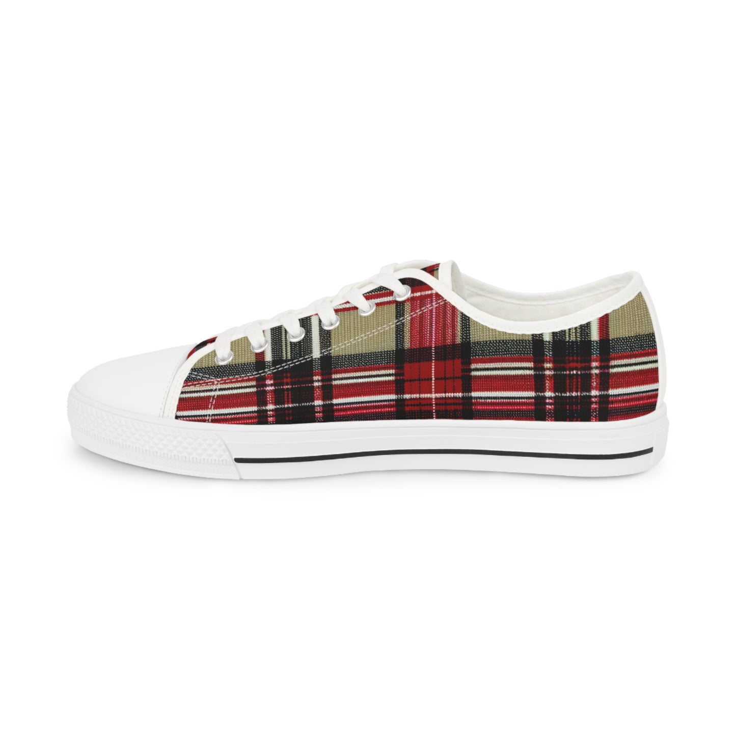 Autumn Ember Tartan Plaid Low Top Sneakers - Men's