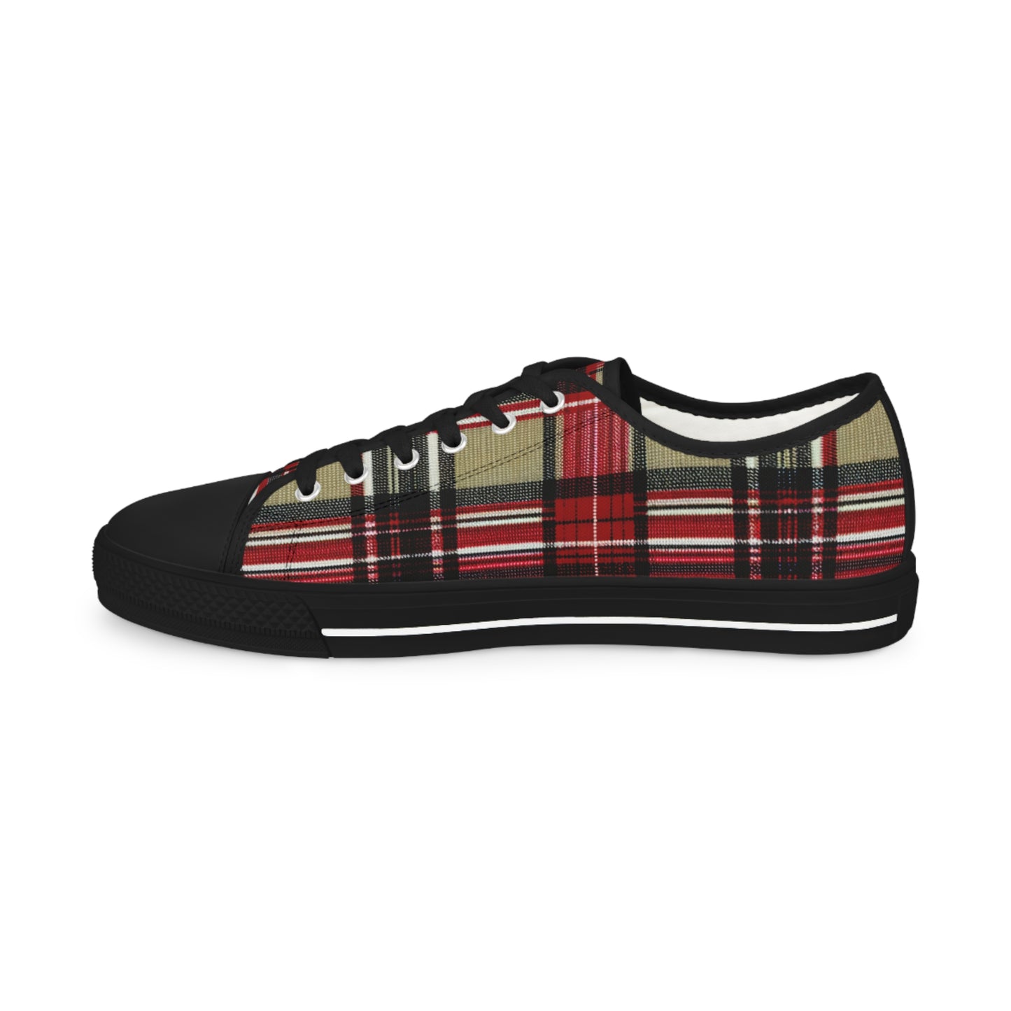 Autumn Ember Tartan Plaid Low Top Sneakers - Men's