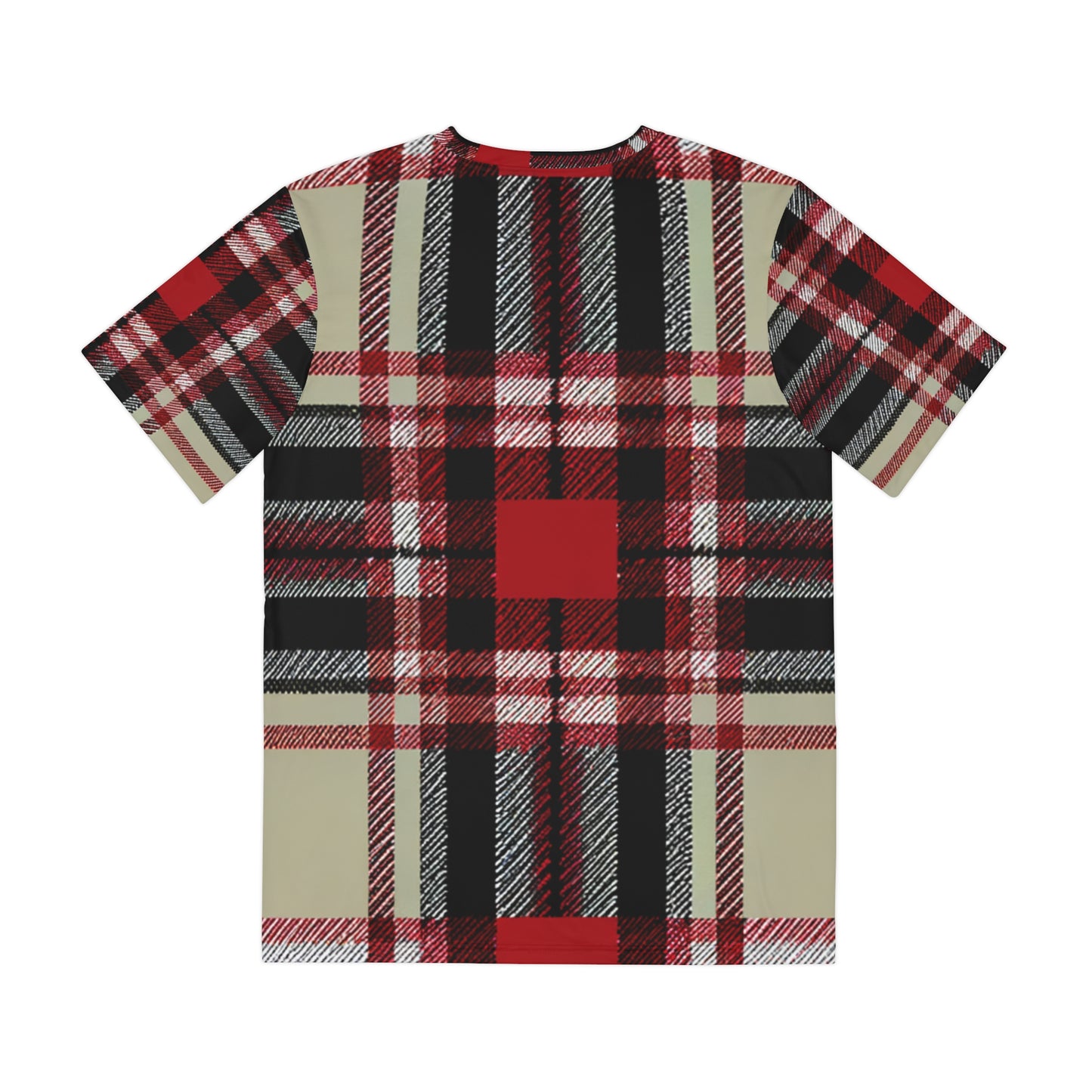 Autumn Elegance Tartan Plaid Crewneck Pullover All-Over Print Short-Sleeved Shirt