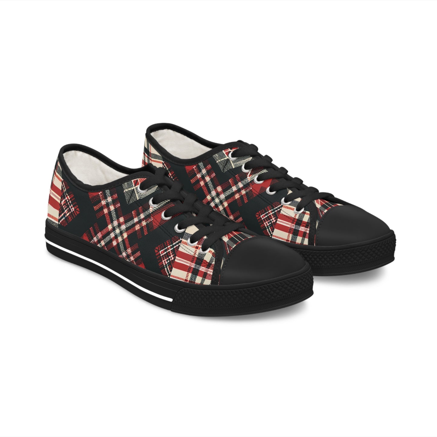 Highland Matrix Tartan Low Top Sneakers - Women's