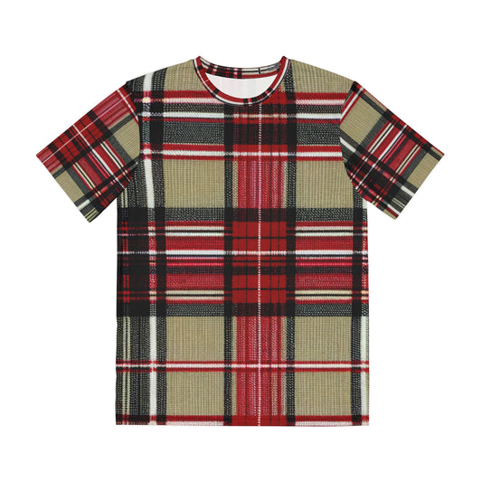 Autumn Ember Tartan Plaid Crewneck Pullover All-Over Print Short-Sleeved Shirt