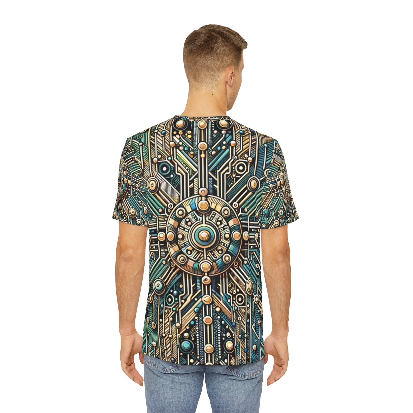 Circuit Mandala Elegance Crewneck Pullover All-Over Print Short-Sleeved Shirt