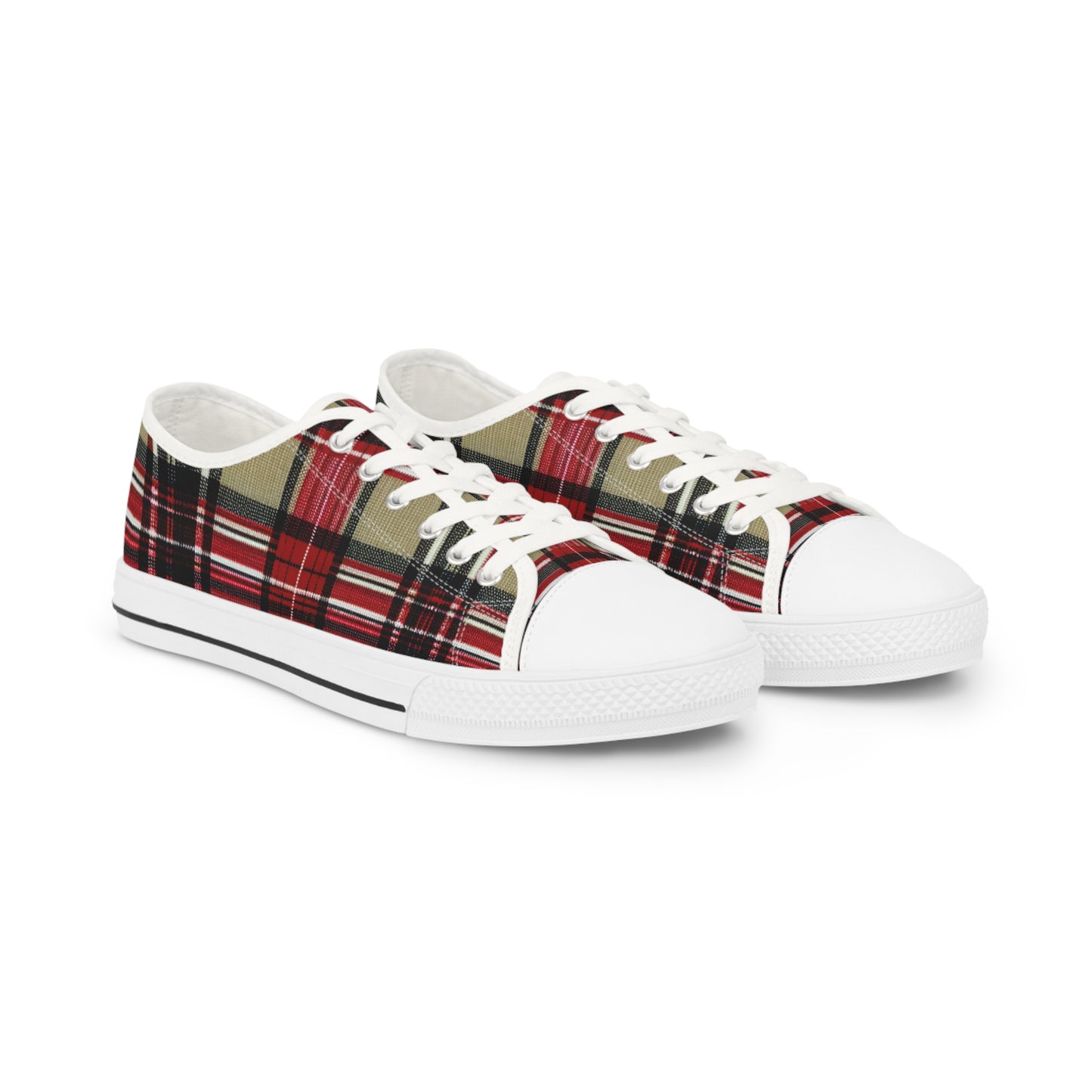 Autumn Ember Tartan Plaid Low Top Sneakers - Men's