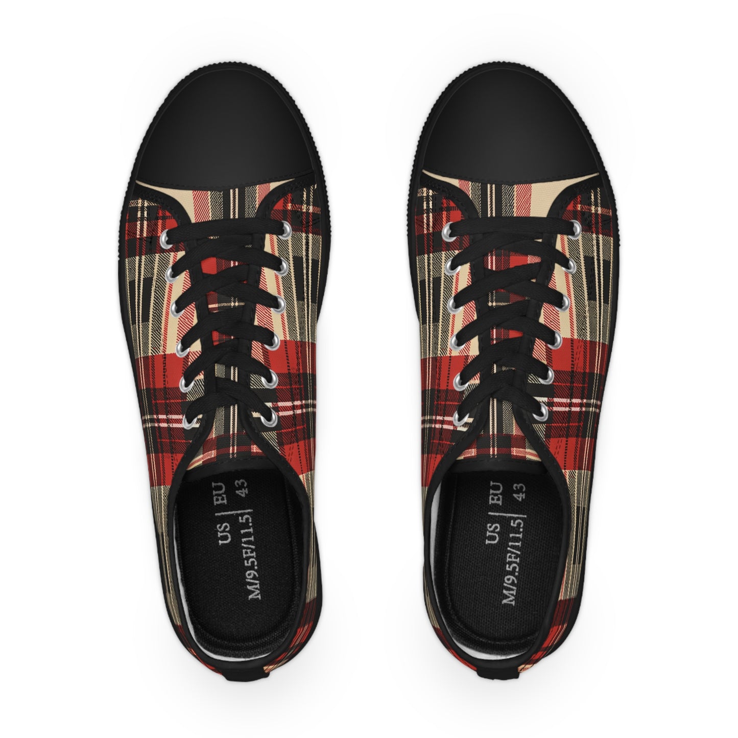 Autumn Elegance Tartan Low Top Sneakers - Men's