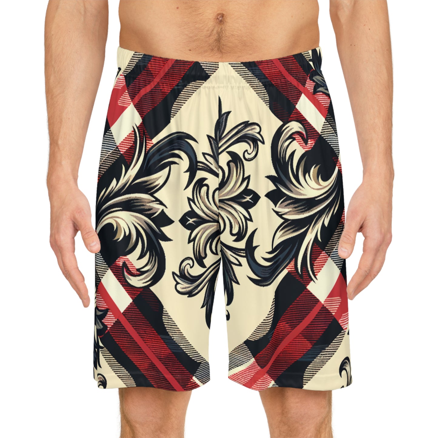 Baroque Tartan Elegance Everywhere Shorts