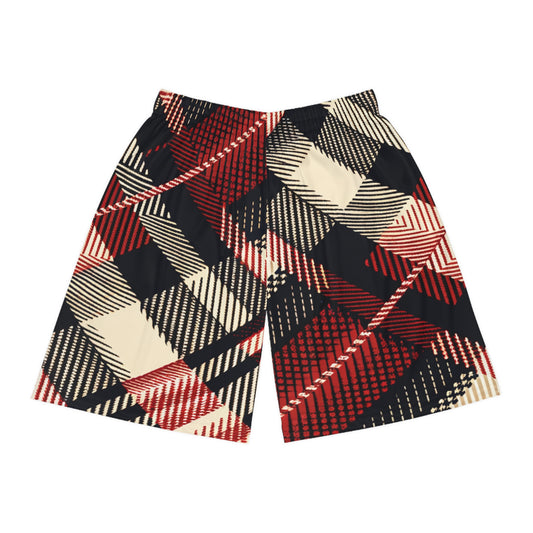 Crimson Houndstooth Cascade Everywhere Shorts