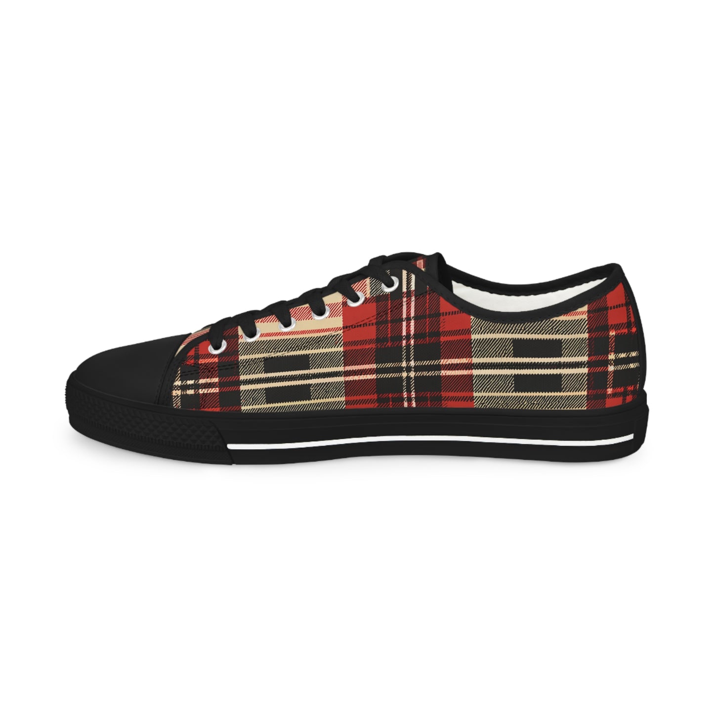 Autumn Elegance Tartan Low Top Sneakers - Men's