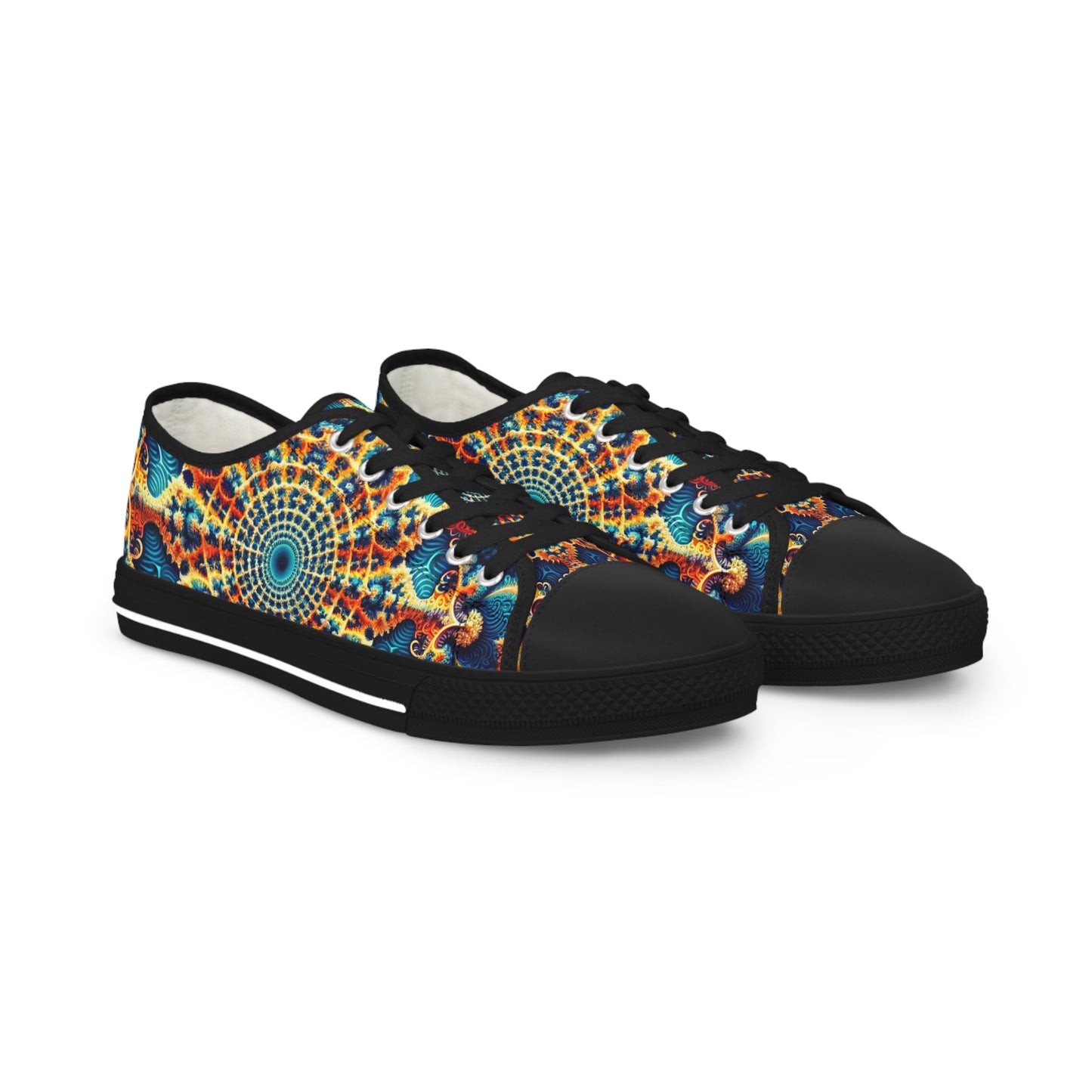 Azurite Mandala Bloom Low Top Sneakers - Men's