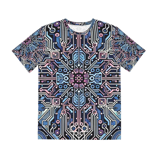 Cybernetic Mosaic Deluxe Crewneck Pullover All-Over Print Short-Sleeved Shirt