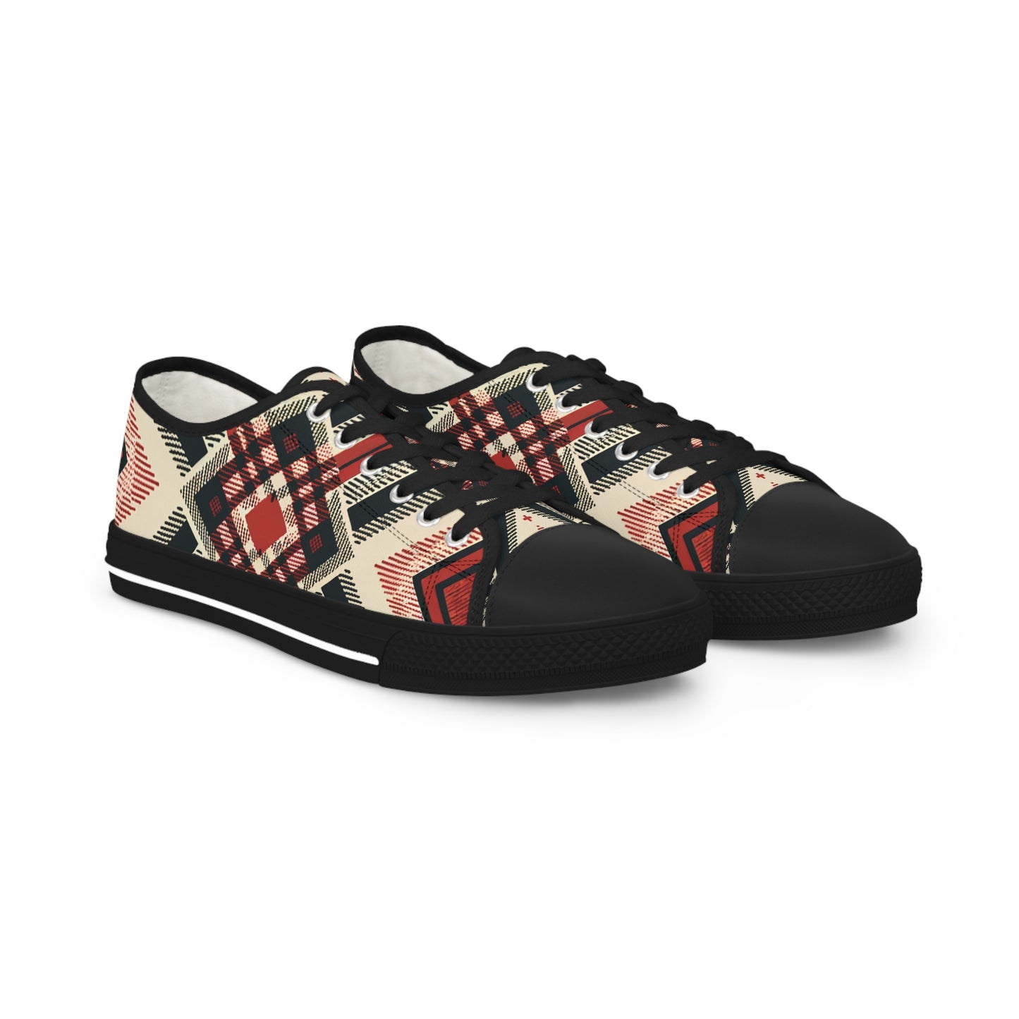 Tribal Geometric Symphony Low Top Sneakers - Men's