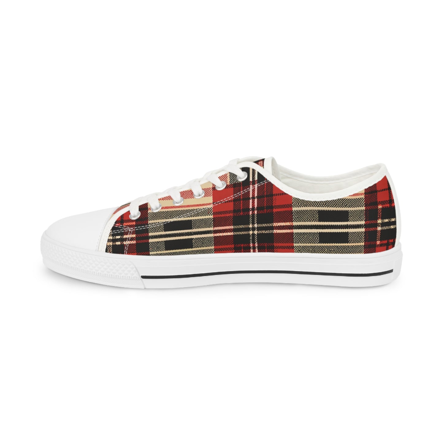 Autumn Elegance Tartan Low Top Sneakers - Men's